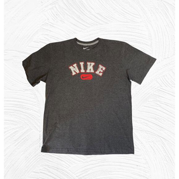 Nike XL Regular Fit T Shirt, Grey, Athletic style logo front. - Picture 1 of 4